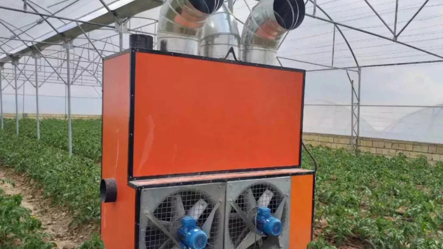 The performance of the hot air furnace in the greenhouse The performance of the hot air furnace in the greenhouse